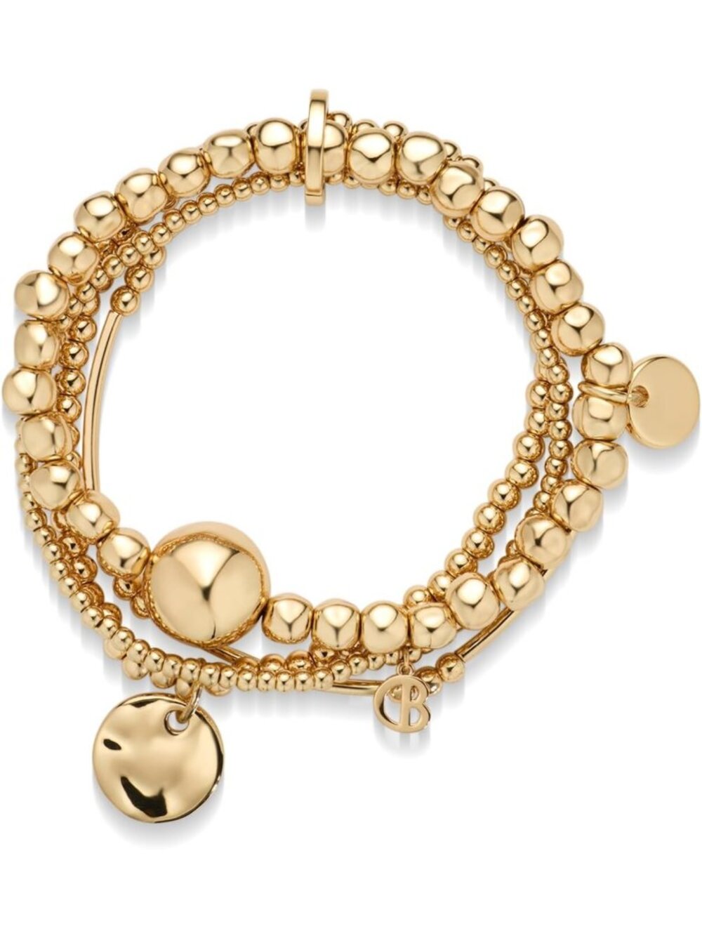 18K Gold Tone Stackable Beaded Bracelets for Women - Trendy Fashion Jewelry